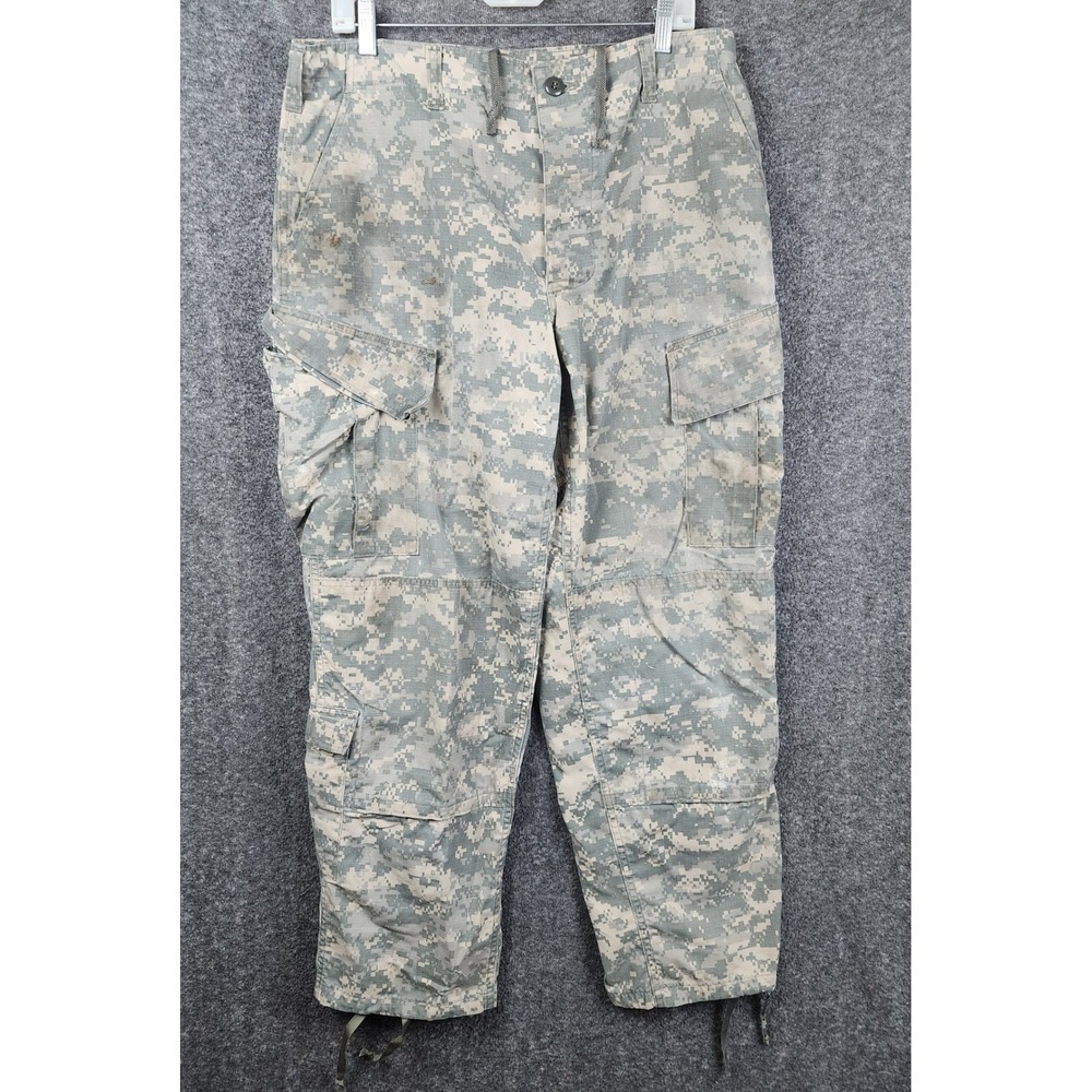 US Army‎ Combat Trousers Mens Medium Gray Digital Camo Cargo Pants Stained